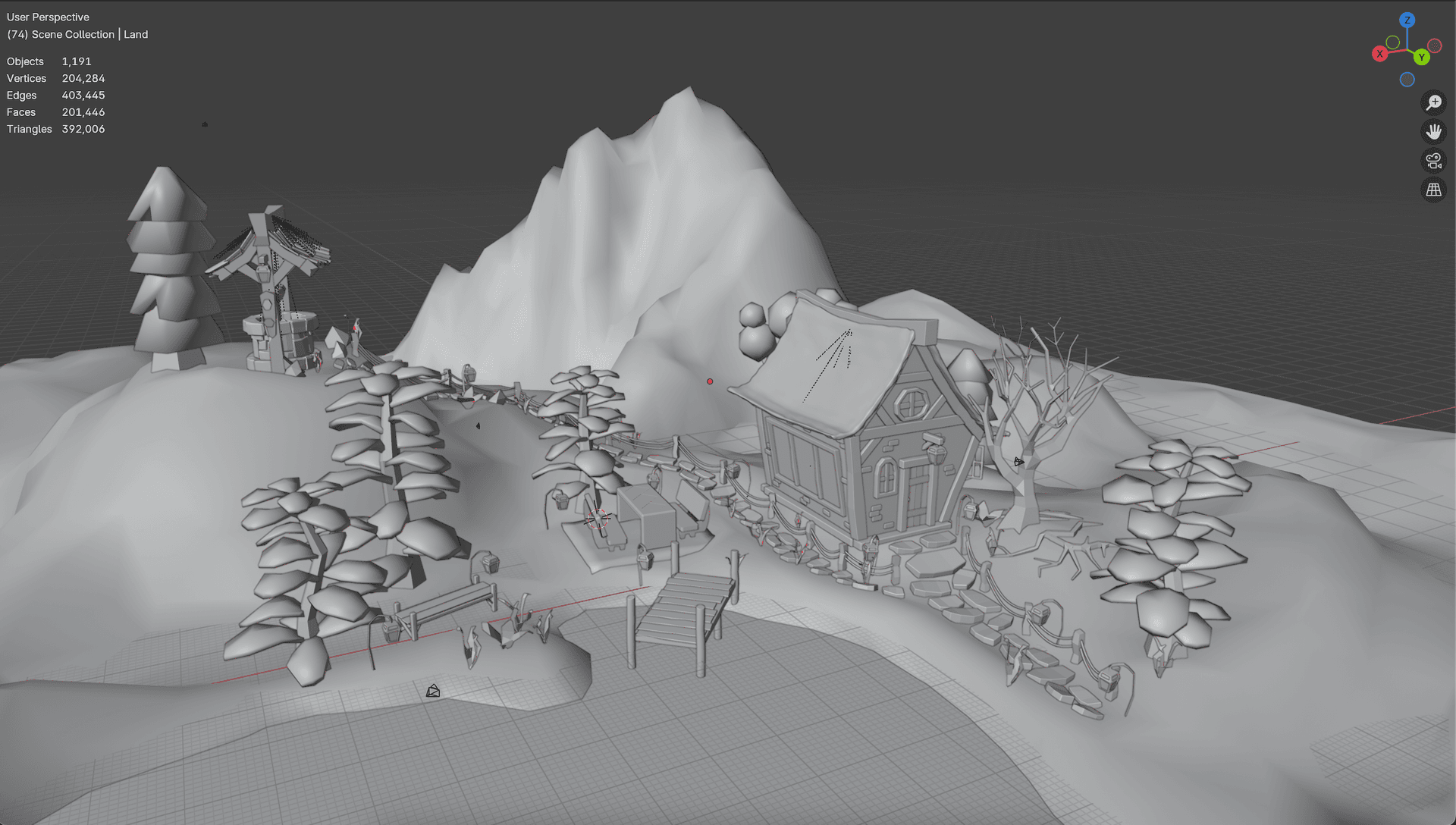 Comparing terrain before and after Blender decimate