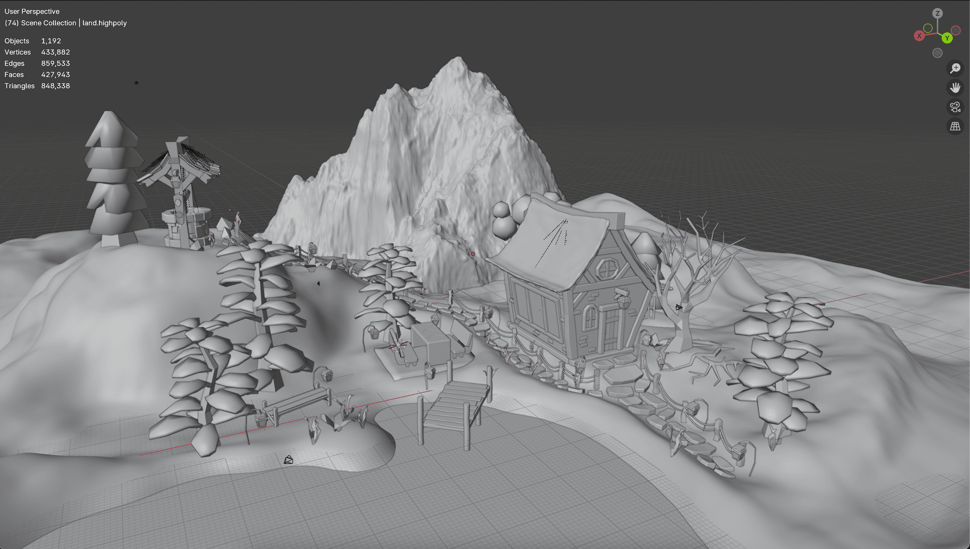 Comparing terrain before and after Blender decimate