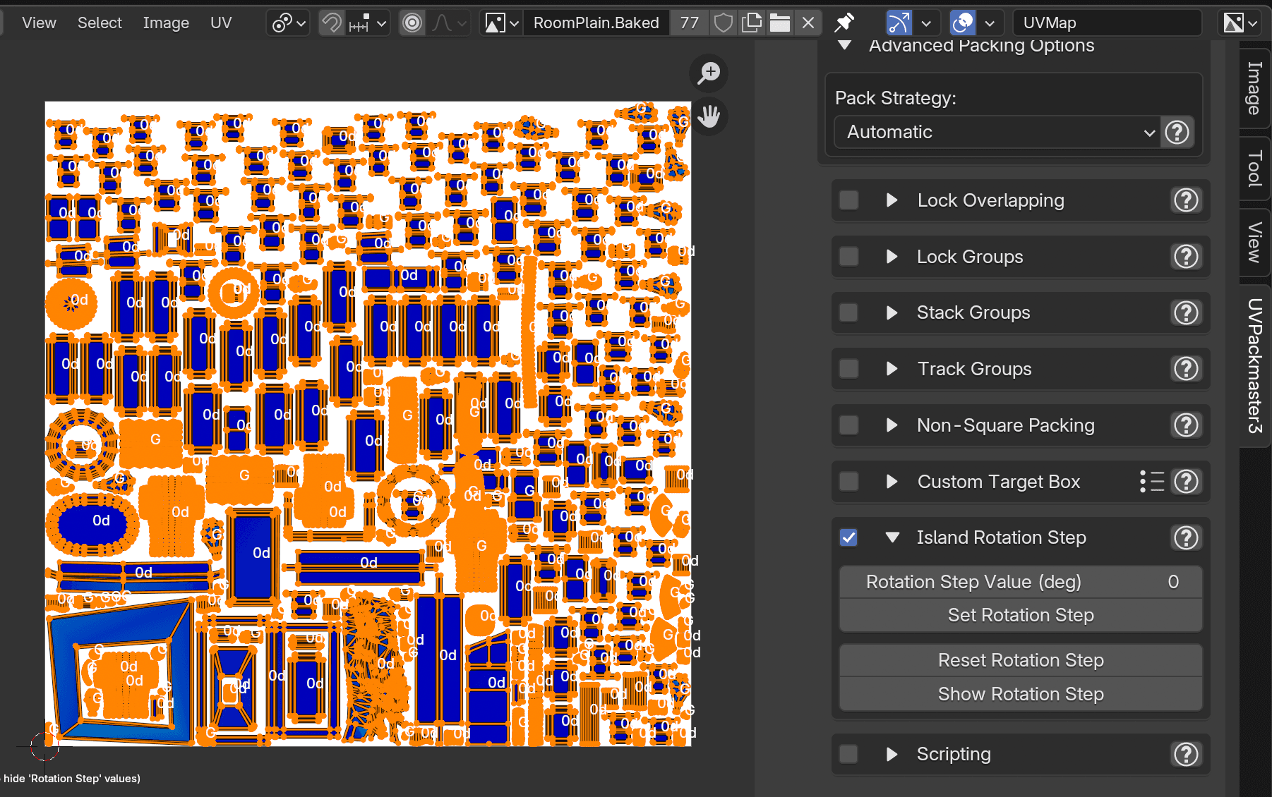 UVs with some islands non rotatable